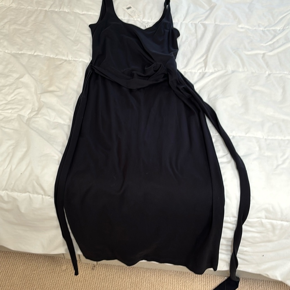 VINCE BNWT tiewaist cotton dress size medium - Picture 3 of 4